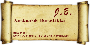 Jandaurek Benedikta névjegykártya